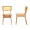 Baxton Studio Tadeo Mid-Century Modern Oak Brown Finished Wood and Rattan 2-Piece Dining Chair Set 239-2PC-13415-ZORO - alternate 5